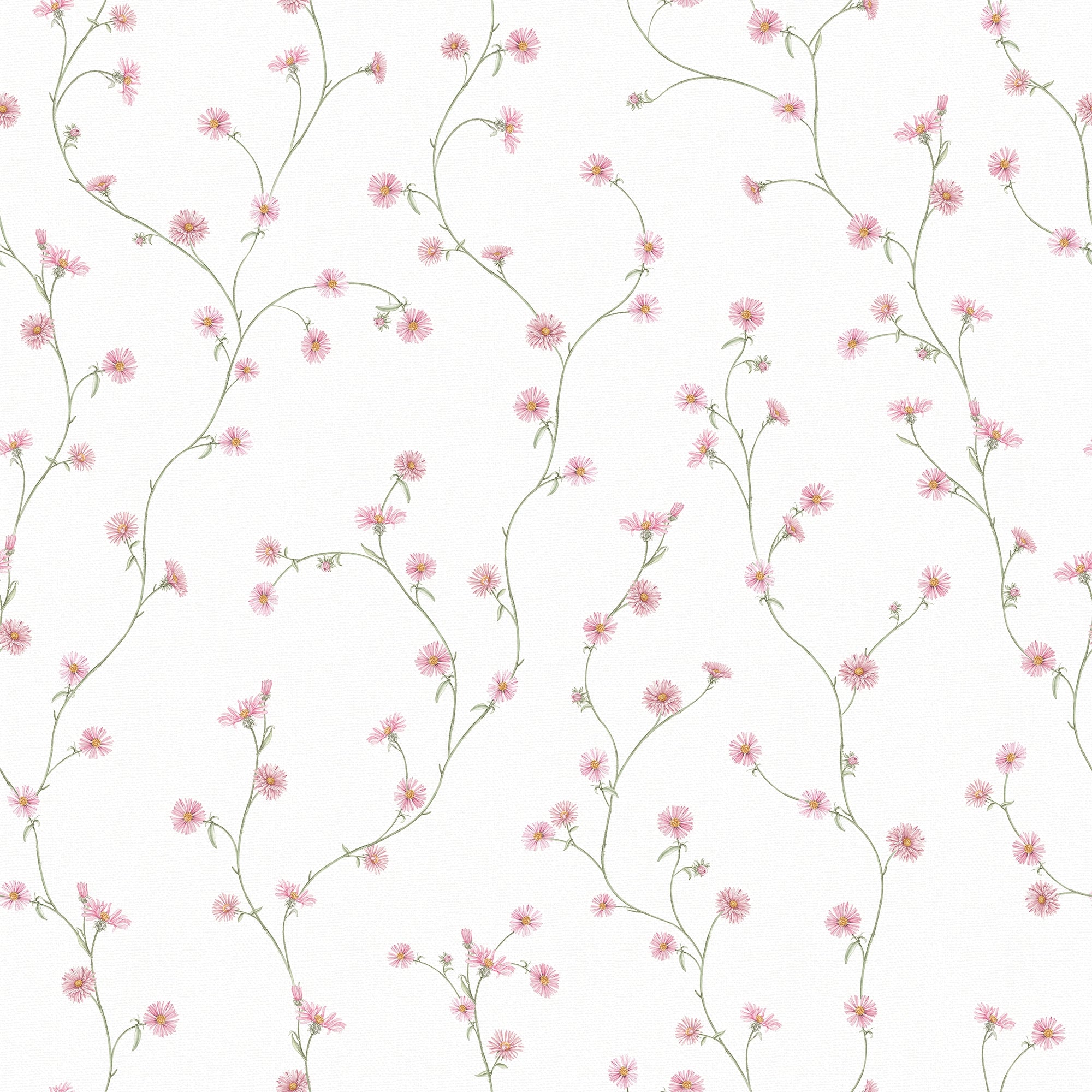 Aster Wallpaper in Soft Pink
