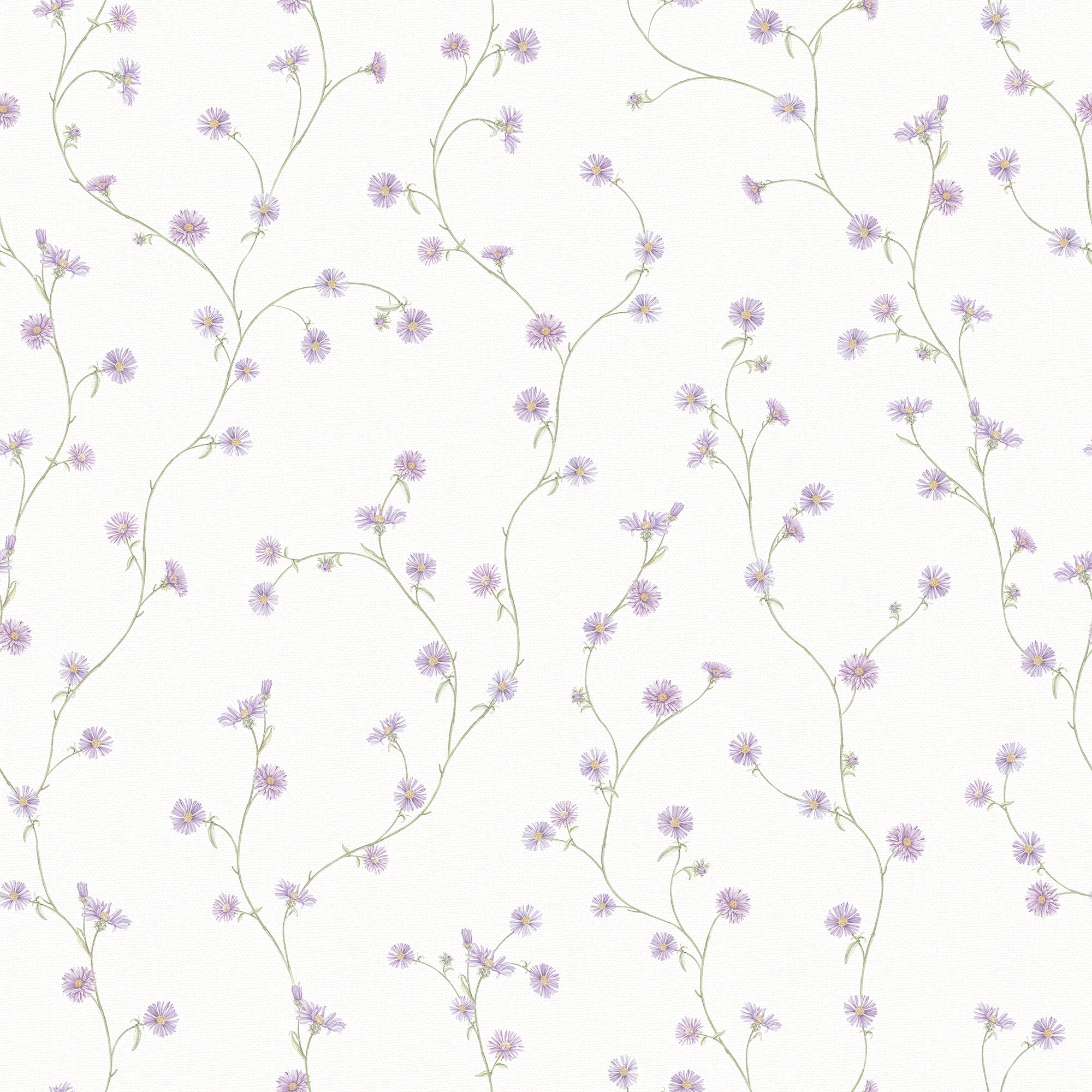Aster Wallpaper in Soft Purple