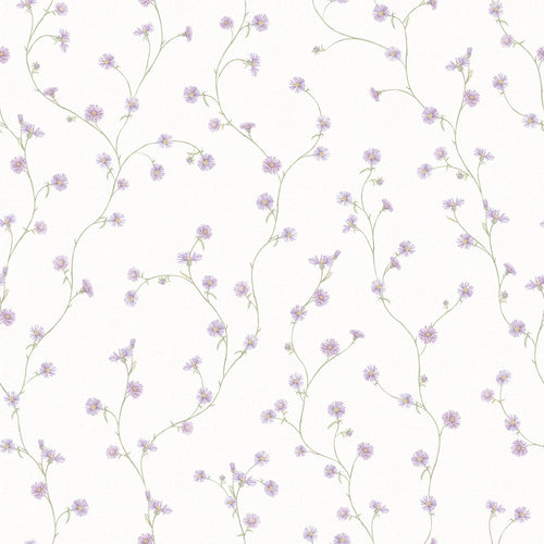 Aster Wallpaper in Soft Purple