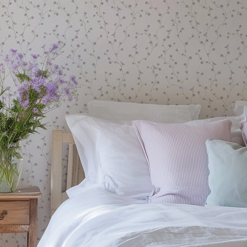 Aster Wallpaper in Soft Purple