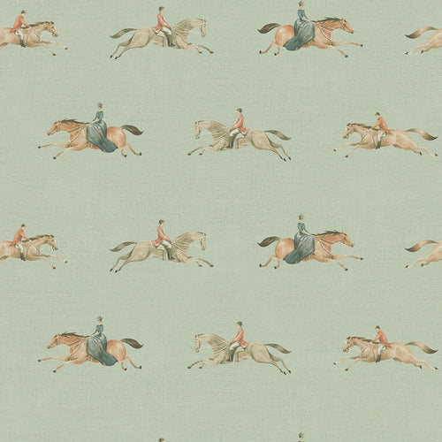 Sample of At The Races Wallpaper in Laurel Green