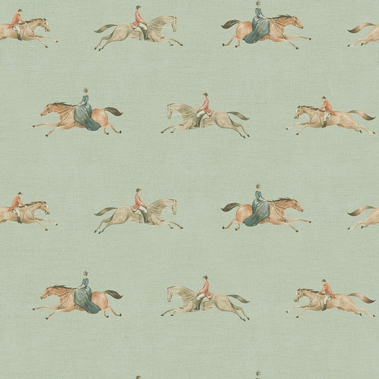 Sample of At The Races Wallpaper in Laurel Green