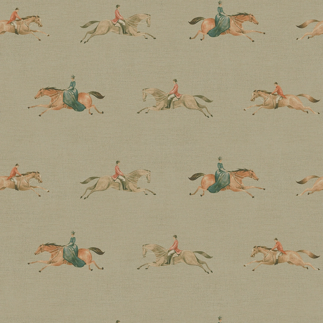 Sample of At The Races Wallpaper in Warm Grey