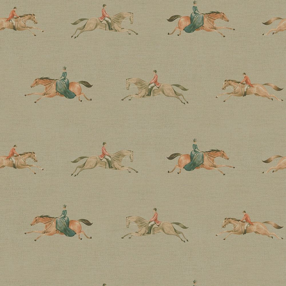At The Races Wallpaper in Warm Grey