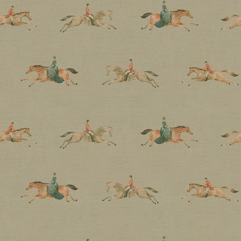 At The Races Wallpaper in Warm Grey