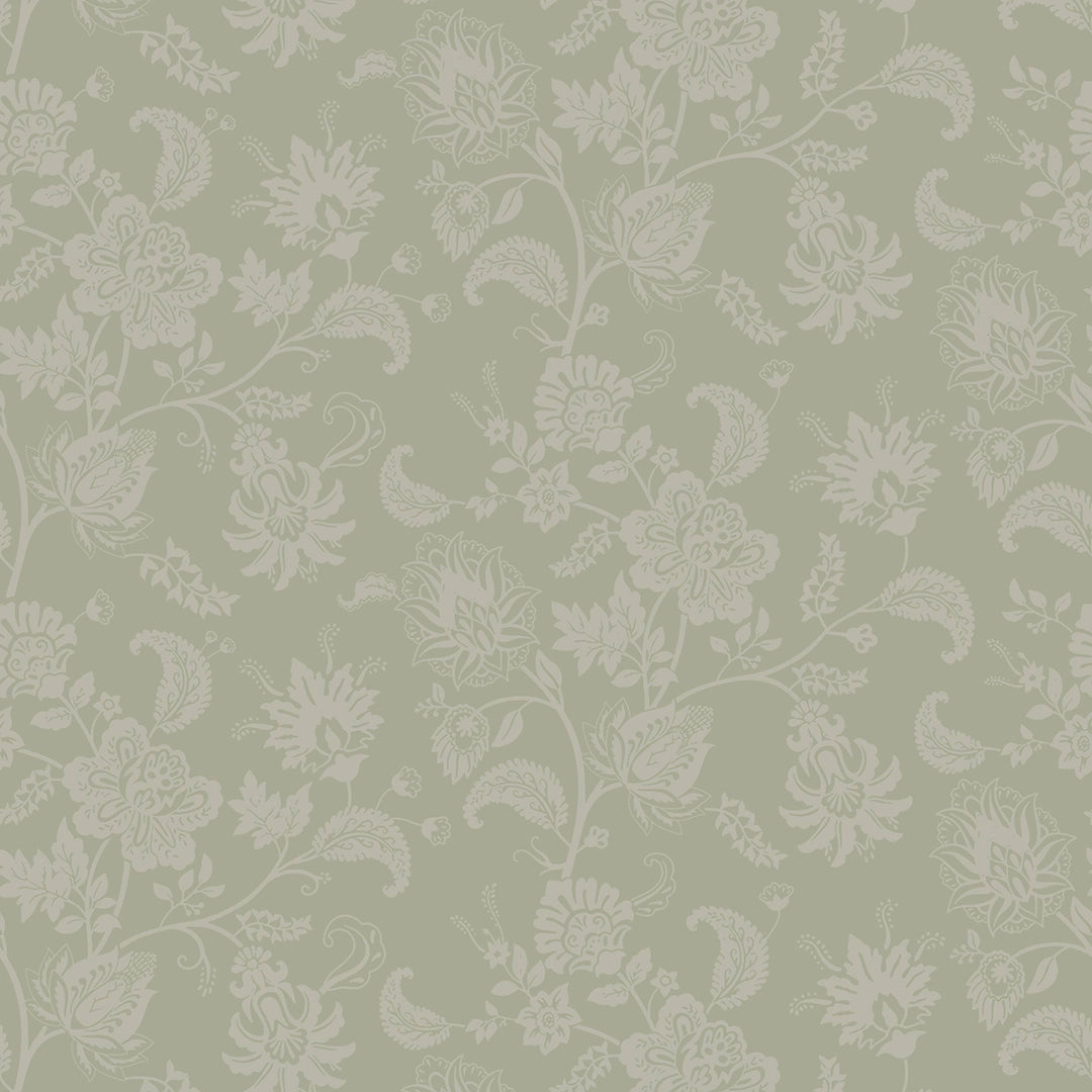 Sample of Balmoral Baroque Wallpaper in Warm Grey