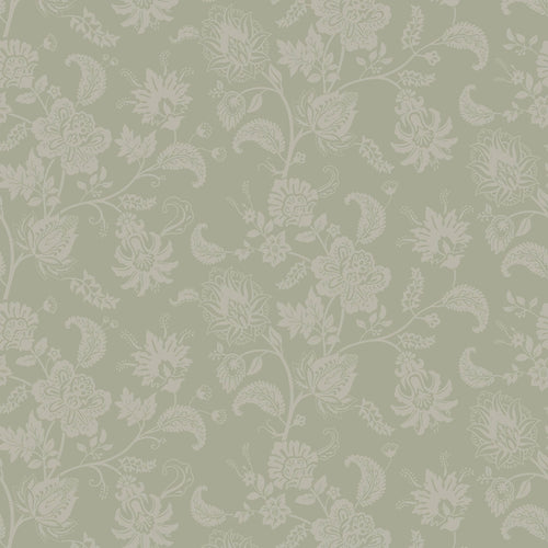 Balmoral Baroque Wallpaper in Warm Grey