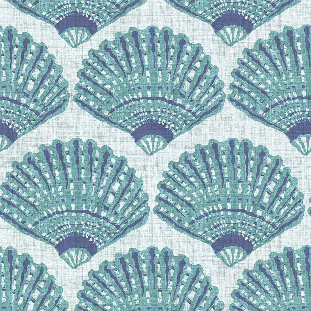 Sample of Beachcomber Wallpaper in Teal