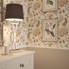 Beaumont Wallpaper in Spice and Vintage Grey on Ecru