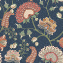 Beaumont Wallpaper in Crimson on Navy