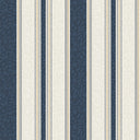 Beaumont Stripe Wallpaper in Aged Ivory and Navy