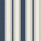 Beaumont Stripe Wallpaper in Aged Ivory and Navy