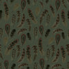 Sample of Birds of a Feather Wallpaper in Rural Tones on Seafoam (50cm x 50cm)