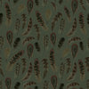 Birds of a Feather Wallpaper in Rural Tones on Seafoam