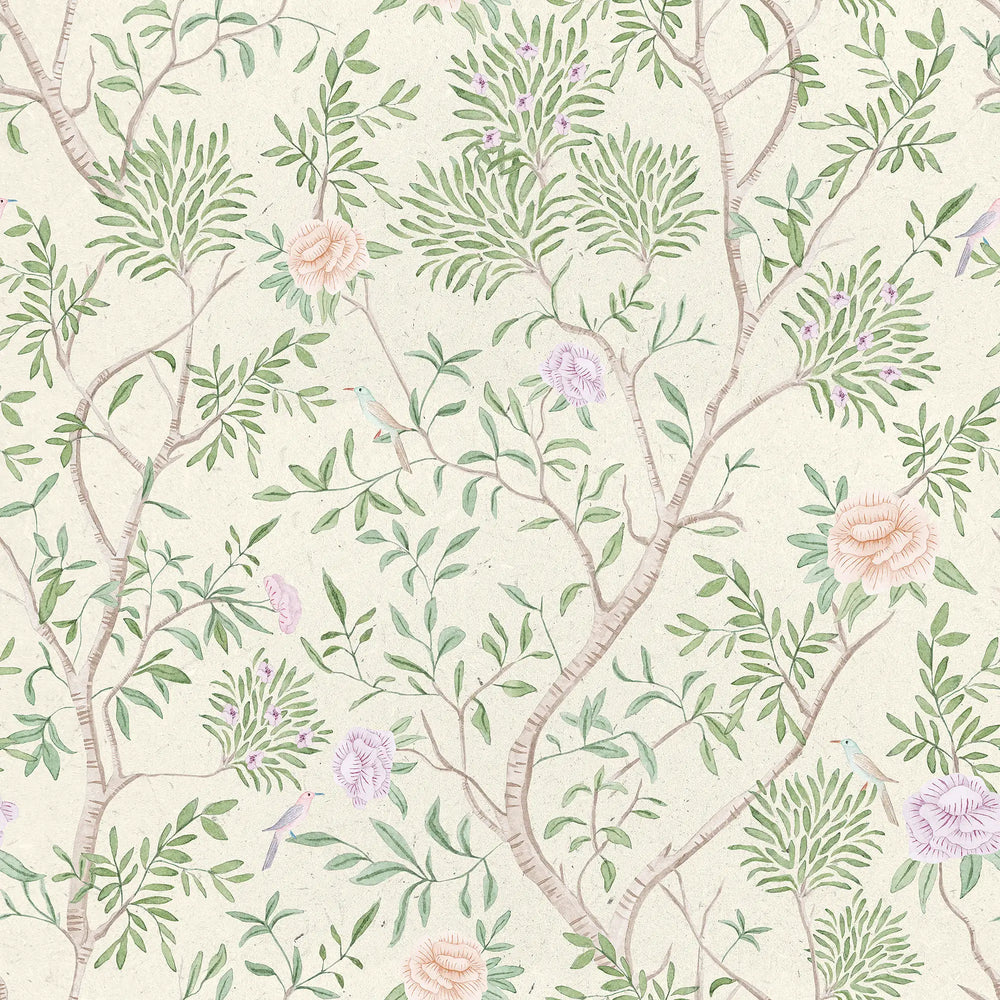 Bloom and Branch Wallpaper in Cream