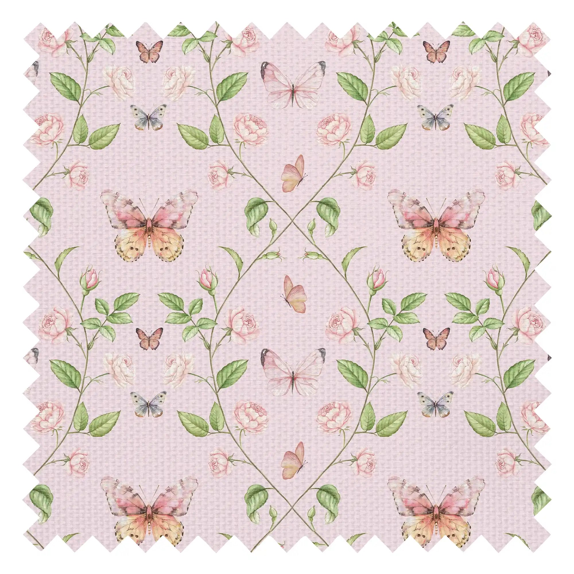 Bloom and Butterflies Fabric in Beautiful Blush