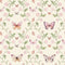 Bloom and Butterflies Wallpaper in Parchment Cream