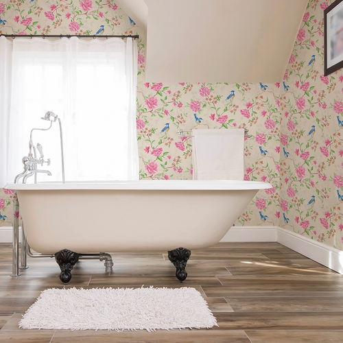 Blossoming Birdsong Wallpaper in Vintage Cream