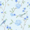Blue Bird Blossom Wallpaper in Blues