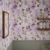 Bouquet De Fleurs Wallpaper in Watercolour Lavender