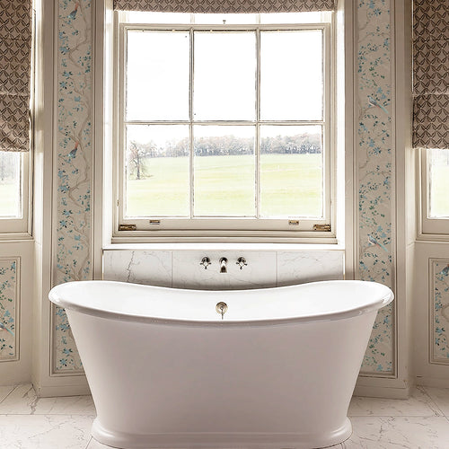 Branches and Birdsong Wallpaper in Latte