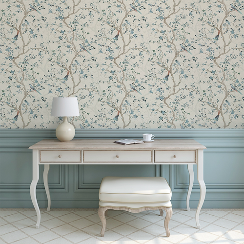 Branches and Birdsong Wallpaper in Vintage Cream