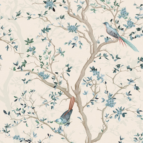 Branches and Birdsong Wallpaper in Vintage Cream
