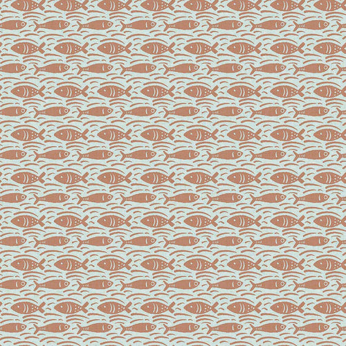 Sample of Catch of the Day Wallpaper in Autumn Spice on Duck Egg