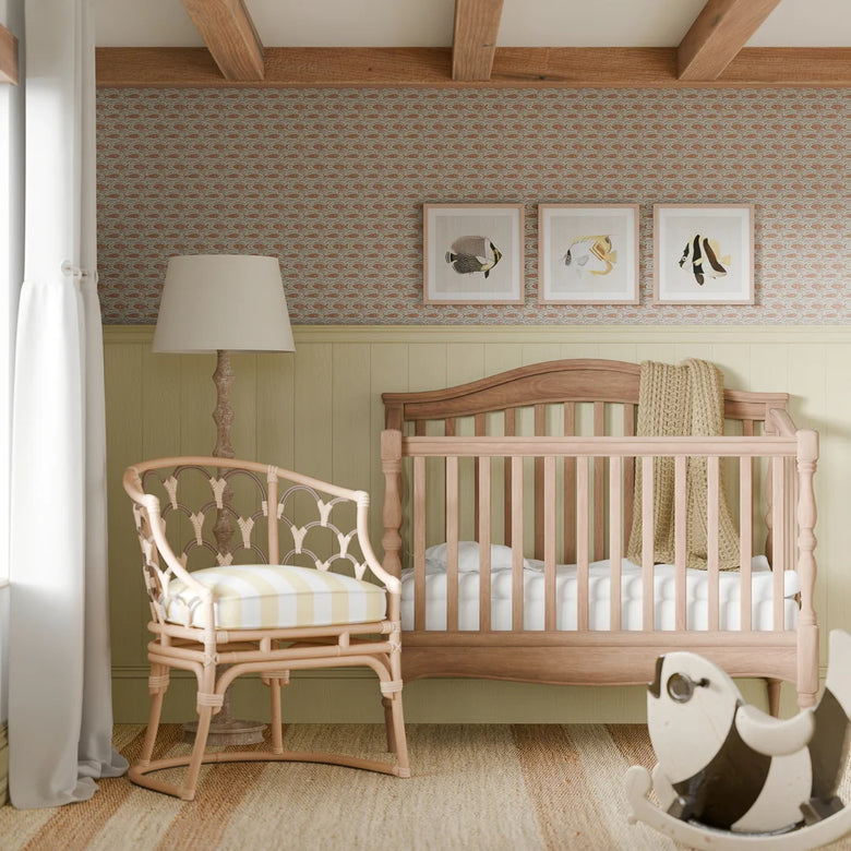 Catch of the Day Wallpaper in Autumn Spice on Duck Egg