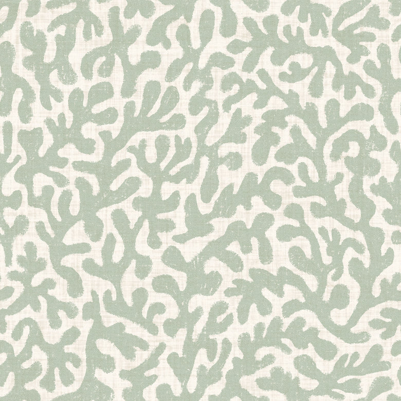 Coral Cove Wallpaper in Sage and Cream
