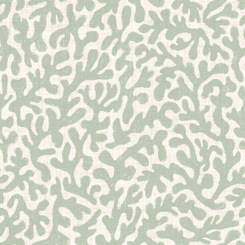 Sample of Coral Cove Wallpaper in Sage and Cream
