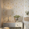 Countryside Trail Wallpaper in Ochre and Vintage Grey on Soft Cream