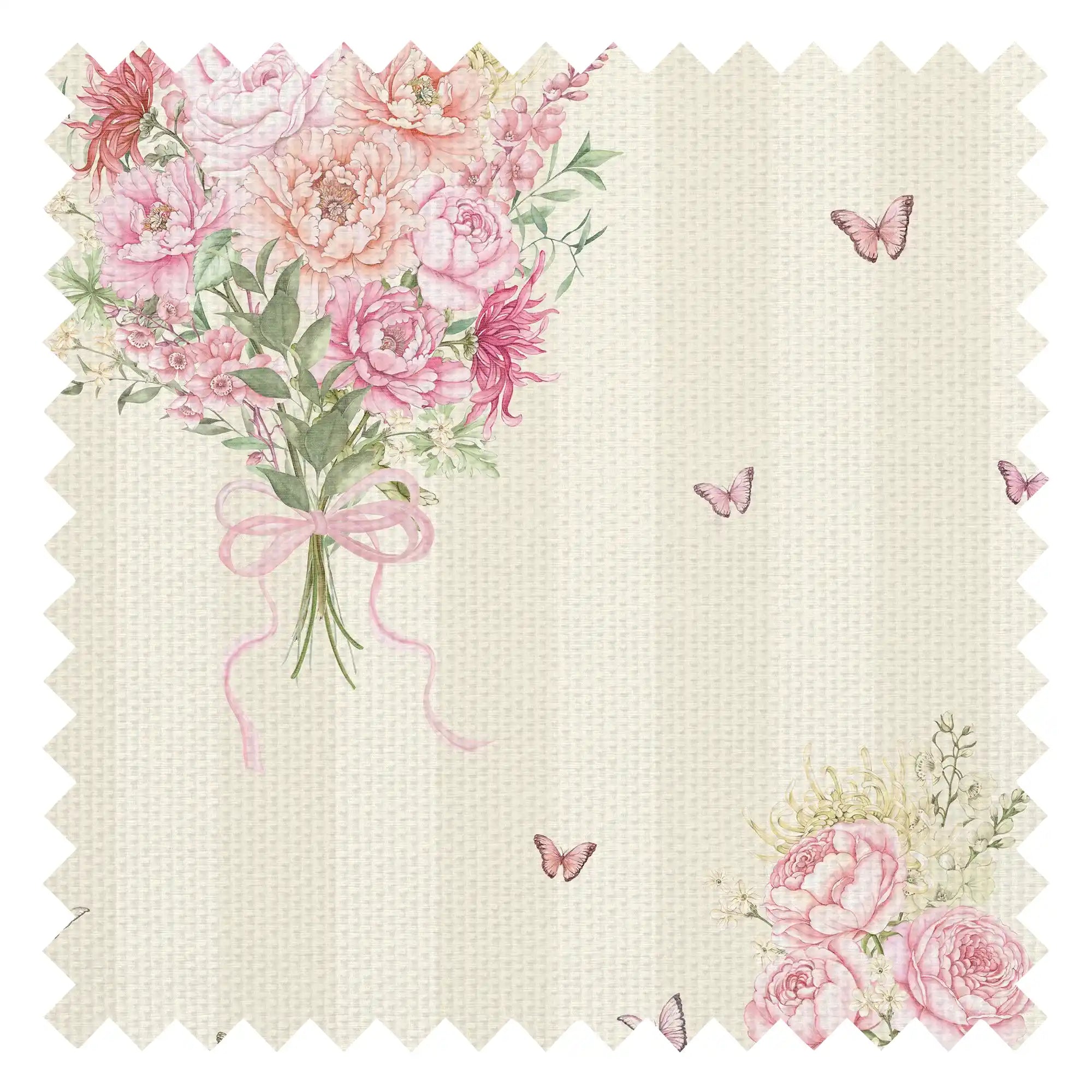 Couture Bouquet Fabric in Parchment Cream