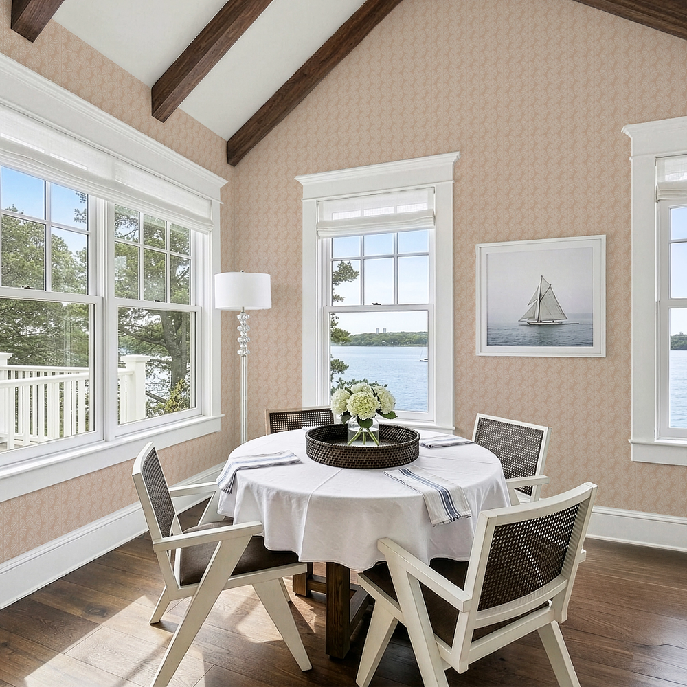 Delicate Sea Lace Wallpaper in Spice