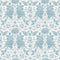 Eleanora Wallpaper in Blue on Milk Foam