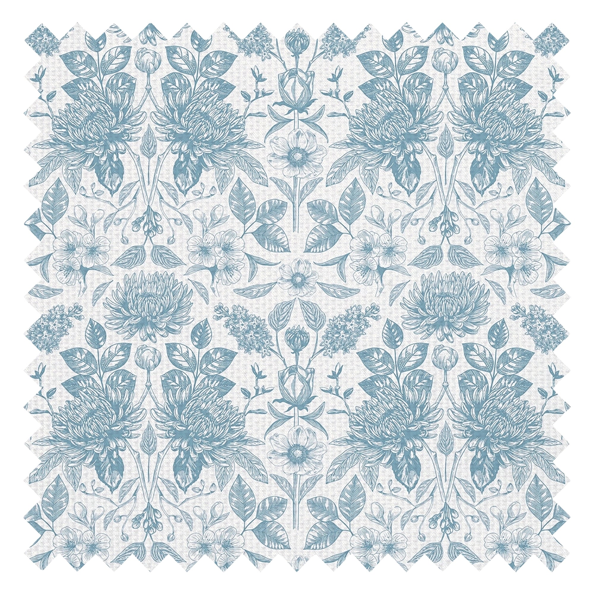 Eleanora Fabric in Blue on Milk Foam