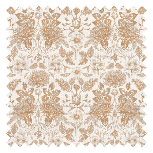 Eleanora Fabric in Terracotta on Milk Foam