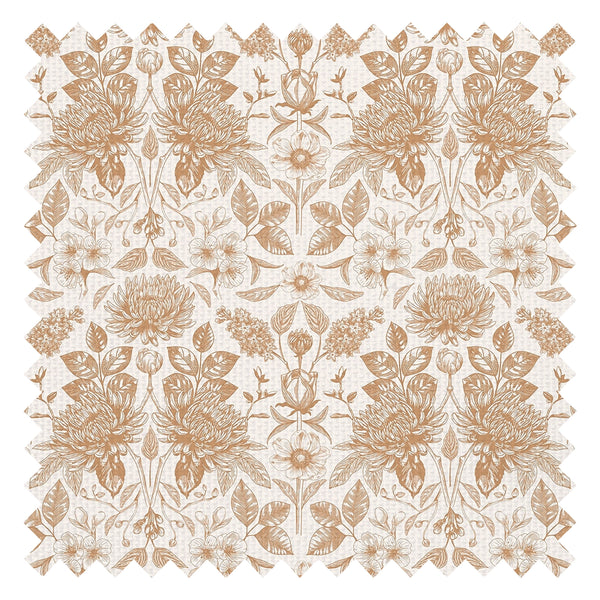 Eleanora Fabric in Terracotta on Milk Foam