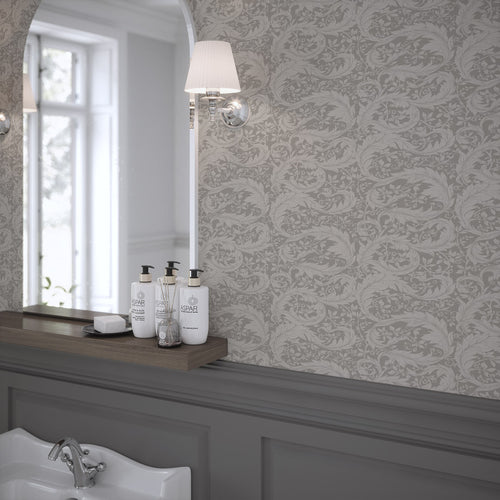 Enchanted Leaf Wallpaper in Earl Grey