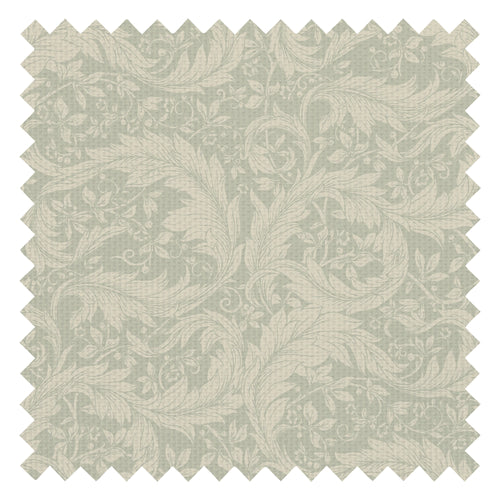 Enchanted Leaf Fabric in Rich Cream on Sage