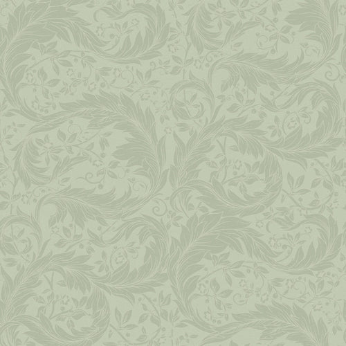Enchanted Leaf Wallpaper in Sage on Light Sage
