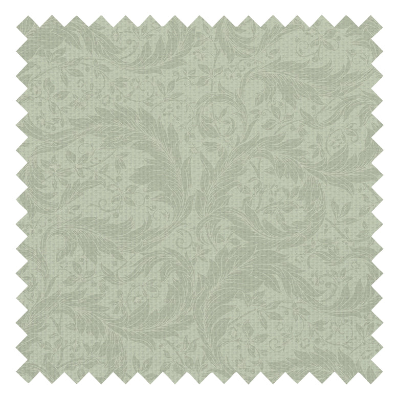 Enchanted Leaf Fabric in Sage on Light Sage