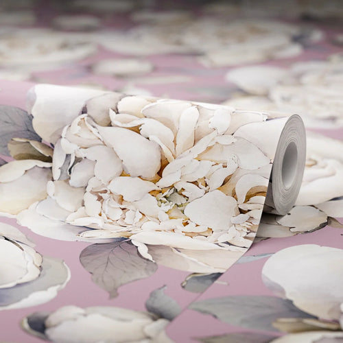 English Garden Peonies Wallpaper in English Lavender