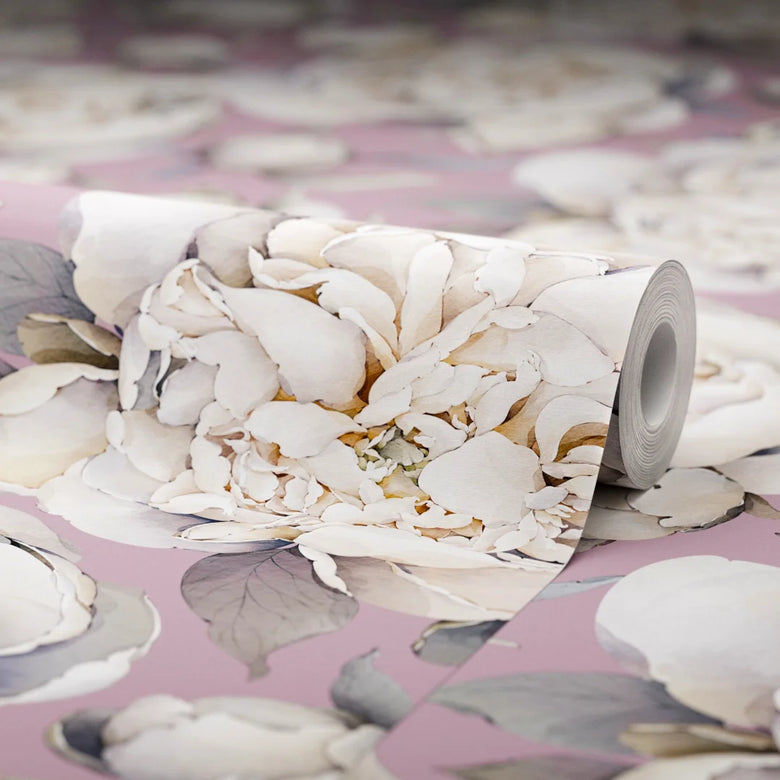 English Garden Peonies Wallpaper in English Lavender