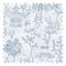 Feng Shui Fabric in Blues