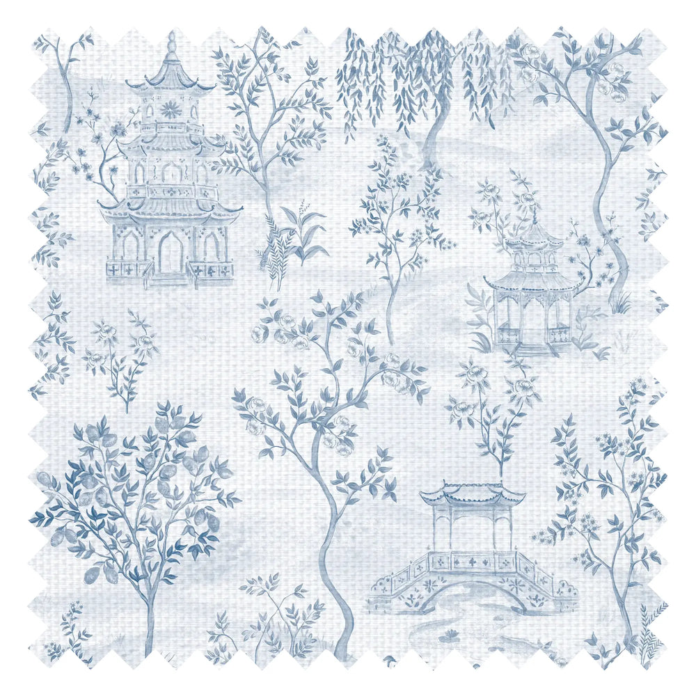 Feng Shui Fabric in Blues