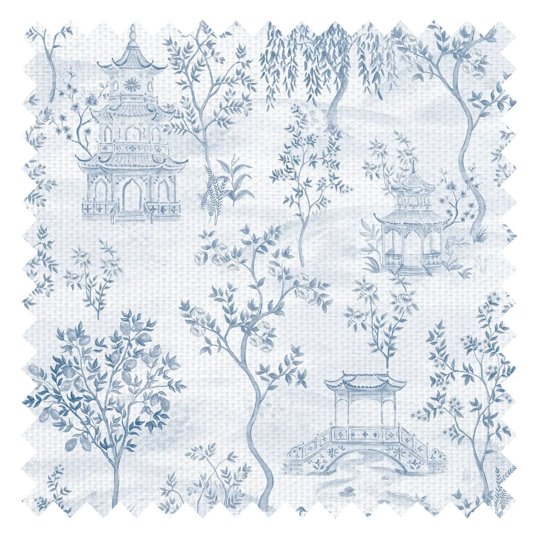 Feng Shui Fabric in Blues