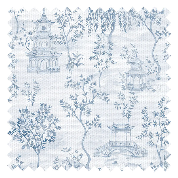 Feng Shui Fabric in Blues