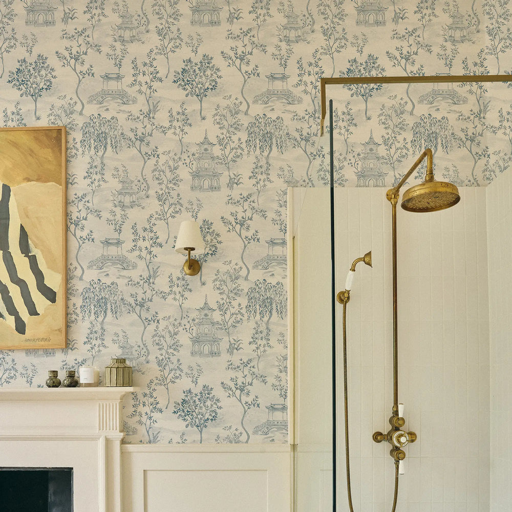 Feng Shui Wallpaper in Blues