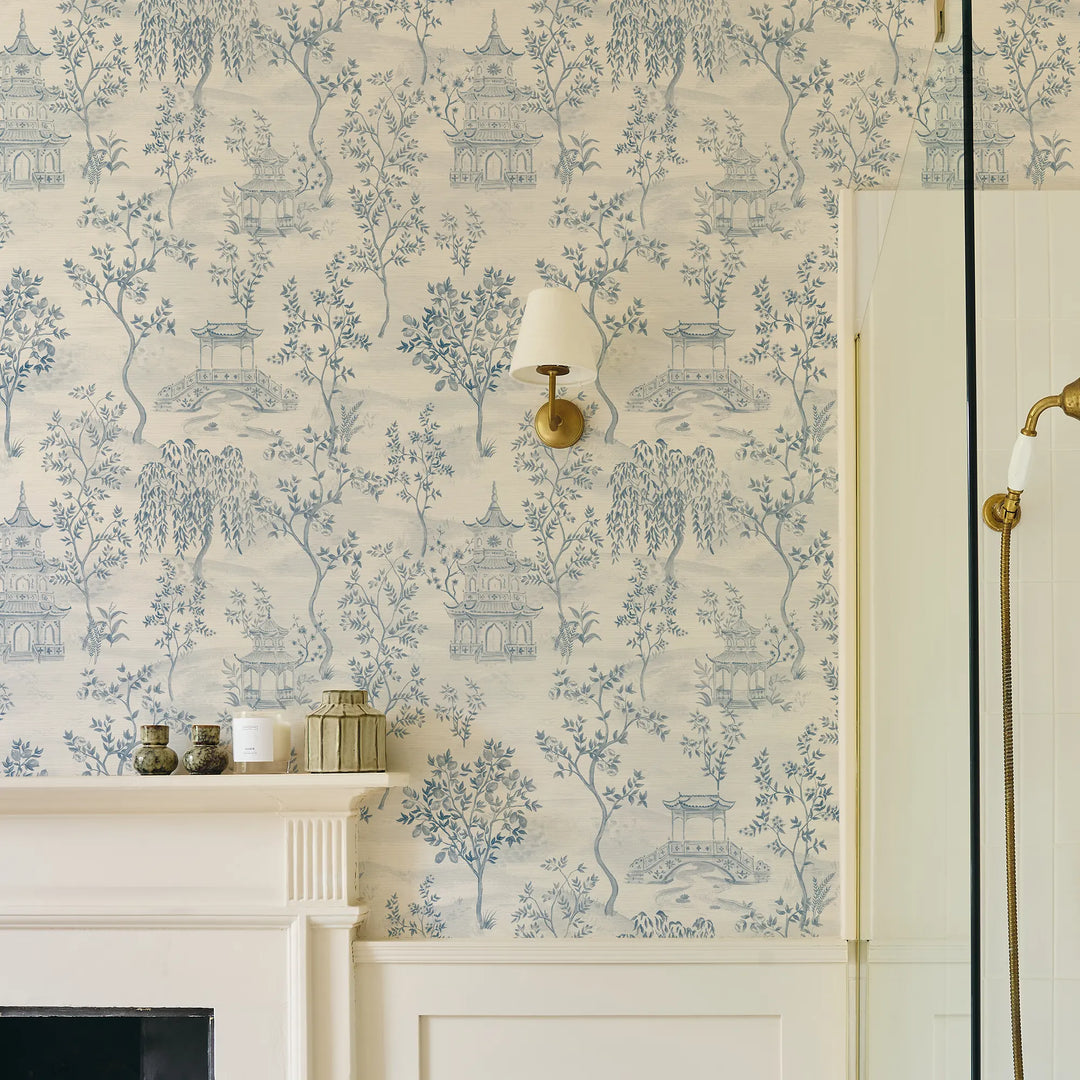 Feng Shui Wallpaper in Blues